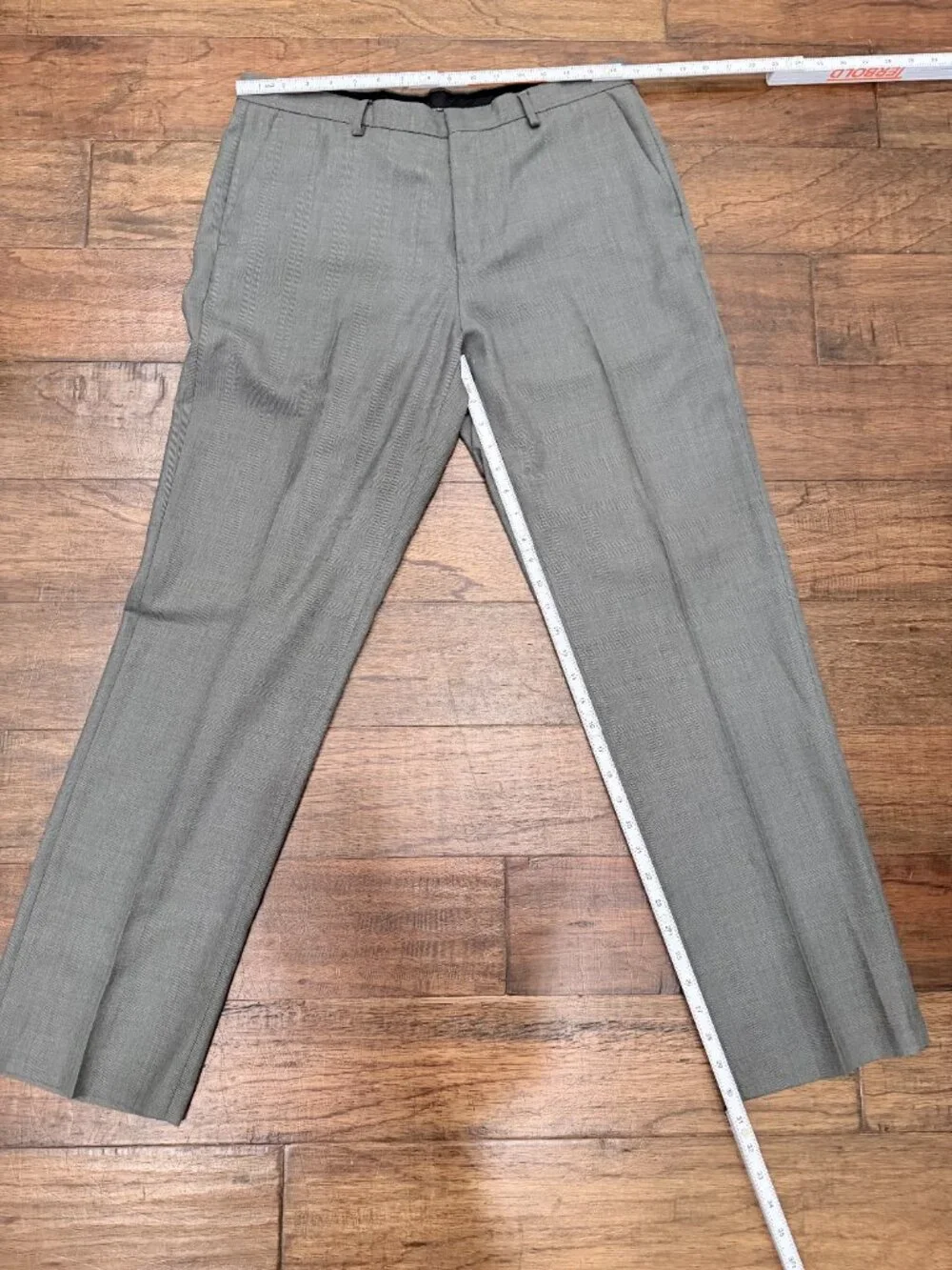 Calvin Klein Men’s Gray Plaid Dress Pants 34x32 Career Office Trouser Slacks